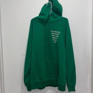 Forever 21 Green Major City Inspired Hoodie